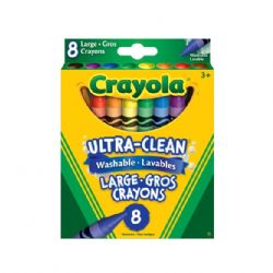 CRAYOLA - 8 CRAYONS DE CIRE LAVABLES